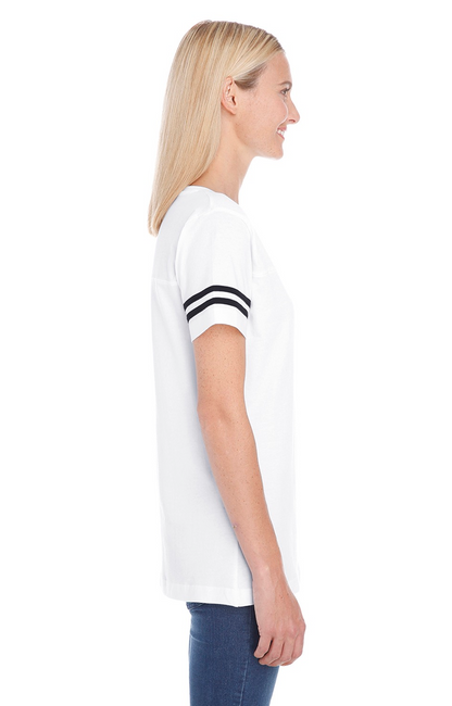 Women's Football T-Shirt - White / Black