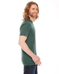 Unisex Poly-Cotton Short-Sleeve Crewneck - Heather Forest