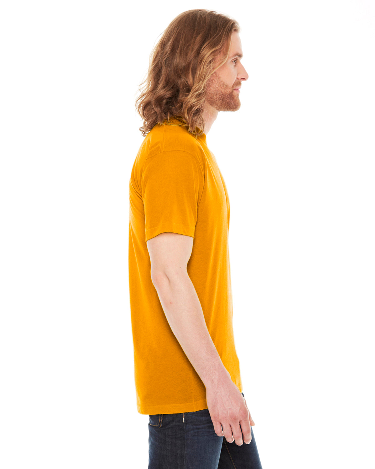 Unisex Poly-Cotton Short-Sleeve Crewneck - Gold