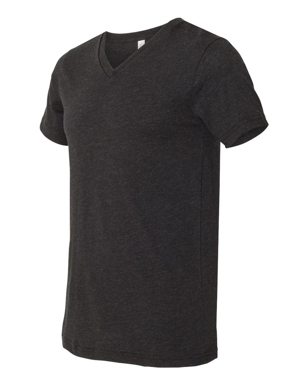 Unisex Jersey Short-Sleeve V-Neck T-Shirt - Heather Black