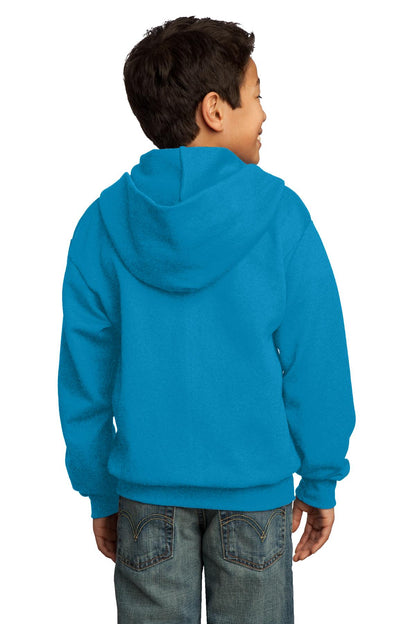 Youth Core Fleece Full-Zip Hoodie - Neon Blue