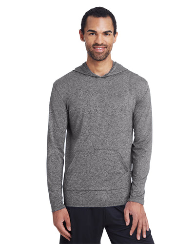 Unisex Performance®  Hooded T-Shirt - Heather Sport Black