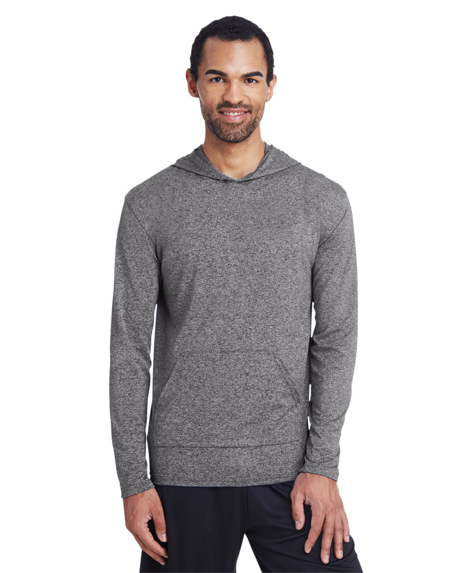 Unisex Performance®  Hooded T-Shirt - Heather Sport Black