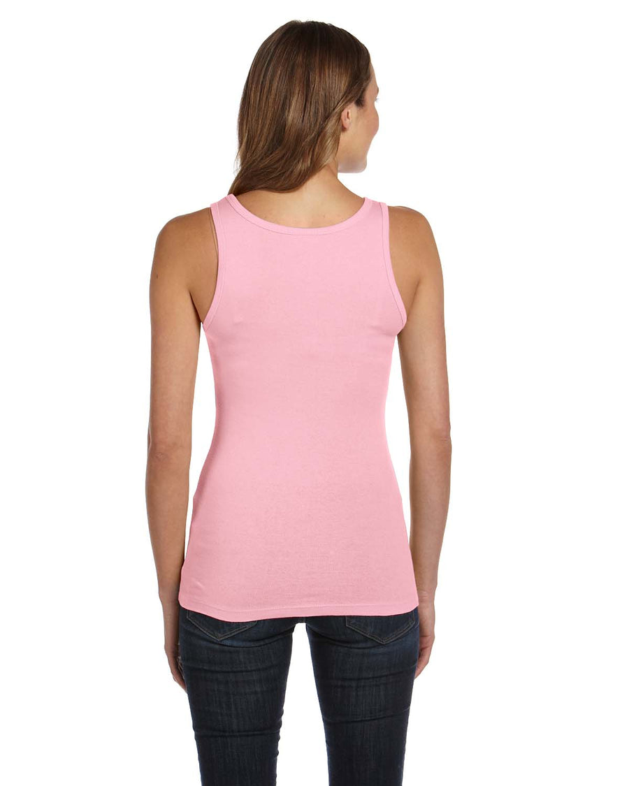Women's Sheer Mini Rib Tank - Pink
