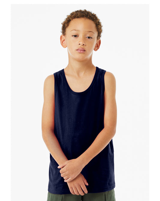 Youth Jersey Tank - Navy