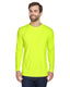 UltraClub 8422 - Unisex Cool & Dry Sport Long-Sleeve Performance Interlock T-Shirt - Bright Yellow