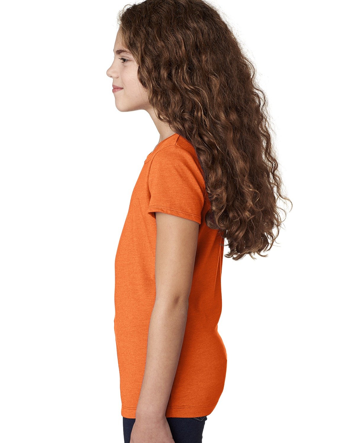 Girl's Youth Princess CVC T-Shirt - Orange