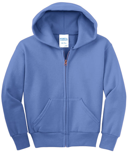 Youth Core Fleece Full-Zip Hoodie - Carolina Blue