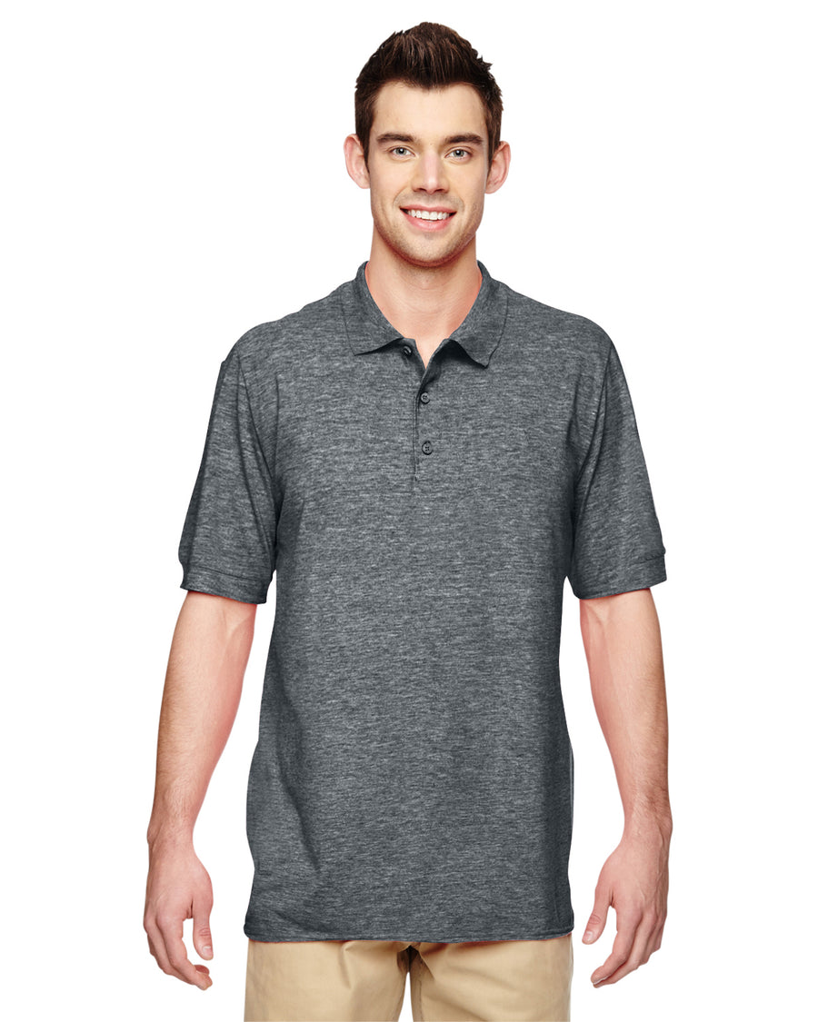 Unisex Double Piqué Polo - Dark Heather