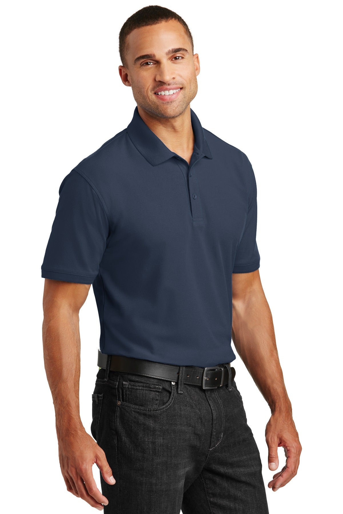 Unisex Core Classic Pique Polo - River Blue Navy