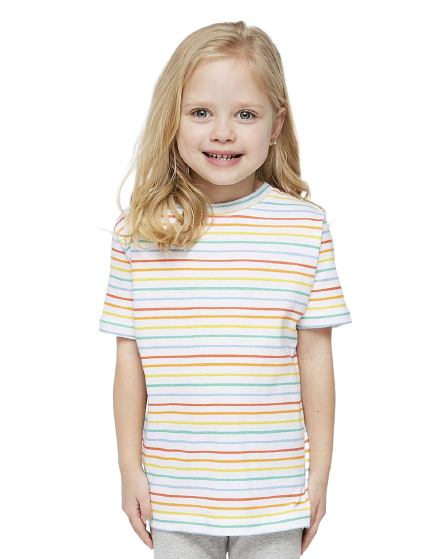 Toddler Fine Jersey T-Shirt - Rainbow Stripe