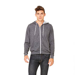 Unisex Poly-Cotton Sponge Fleece Full-Zip Hoodie - Digital Gray