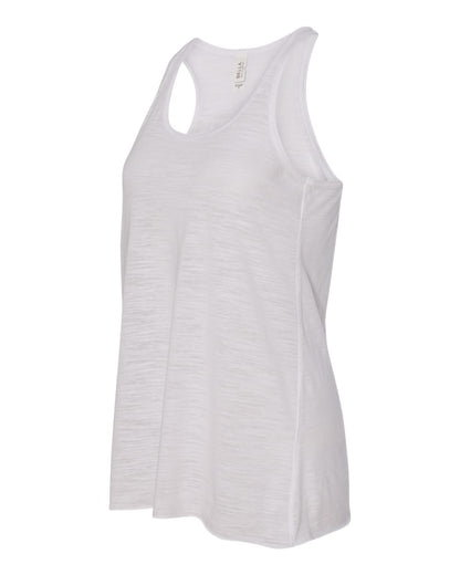Women's Flowy Racerback Tank - White Slub
