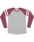 Men's Gameday Mash-Up Long Sleeve Fine Jersey T-Shirt - Vintage Heather / Vintage Brg / W