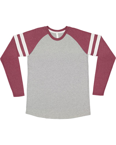 Men's Gameday Mash-Up Long Sleeve Fine Jersey T-Shirt - Vintage Heather / Vintage Brg / W