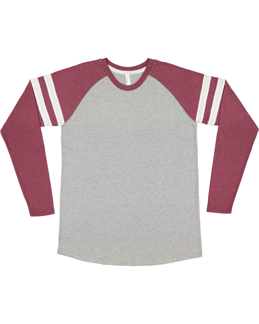 Men's Gameday Mash-Up Long Sleeve Fine Jersey T-Shirt - Vintage Heather / Vintage Brg / W