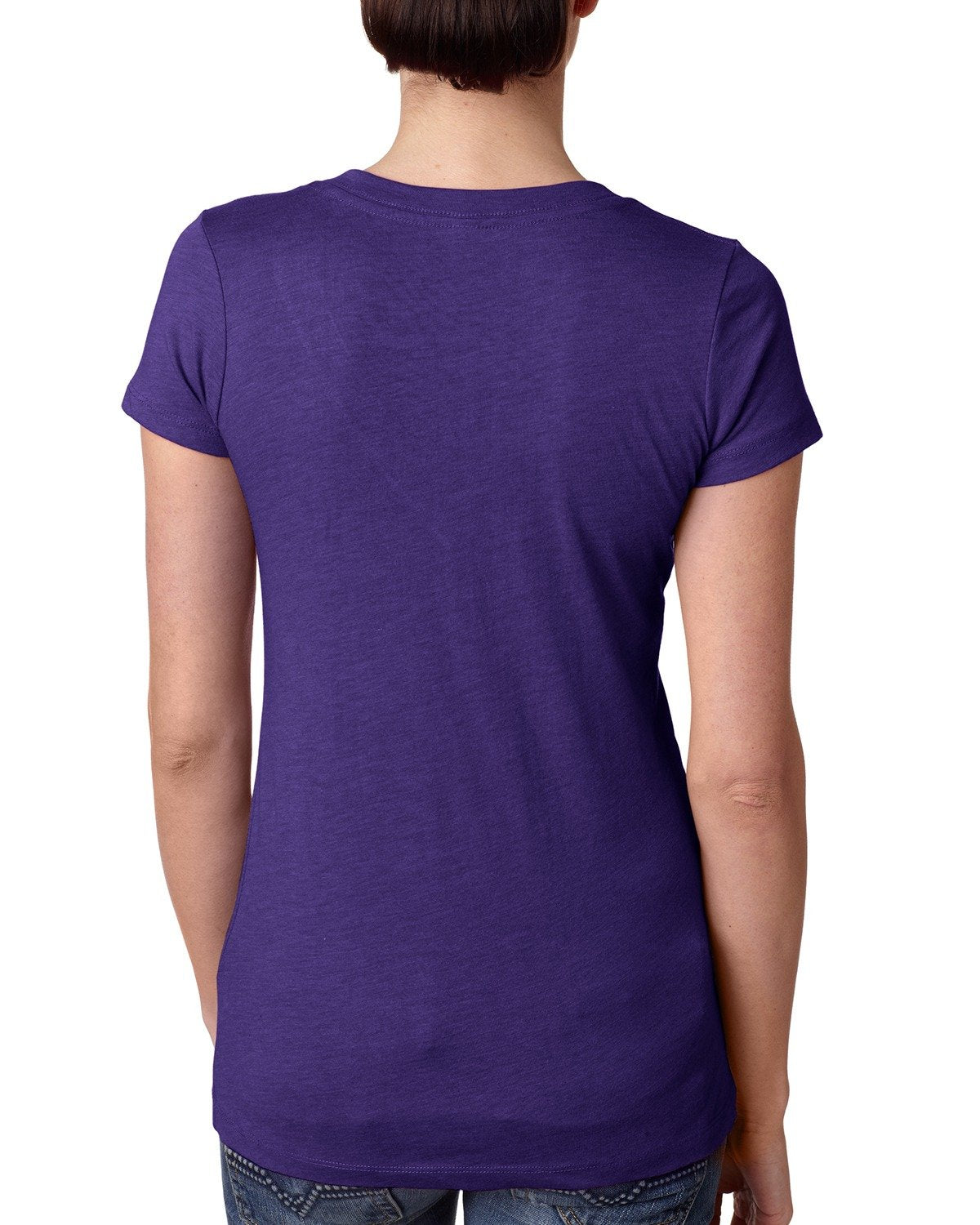 Women's Triblend Deep V - Purple Rush
