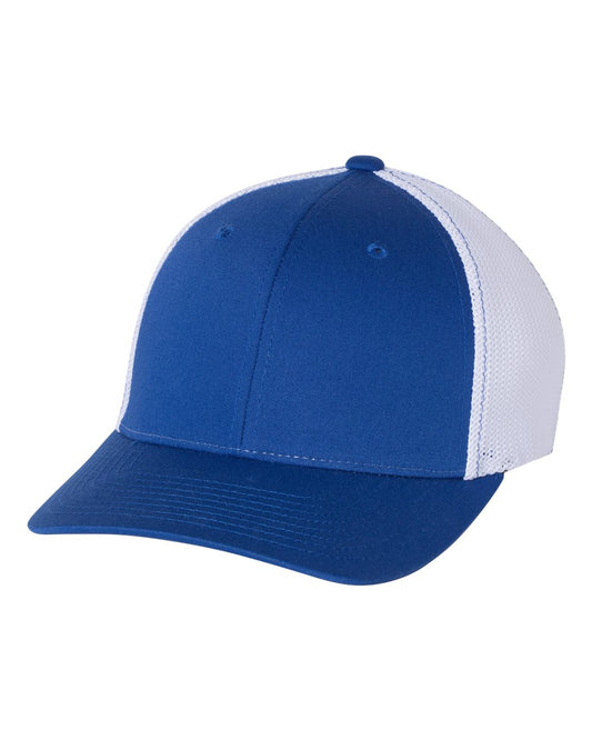 Fitted Trucker with R-Flex - Royal / White