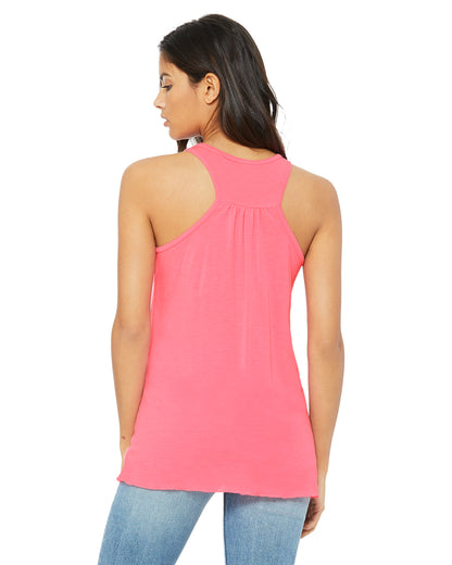 Women's Flowy Racerback Tank - Neon Pink