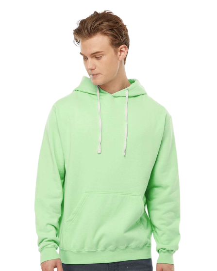 Unisex Fleece Pullover Hoodie - Neo Mint