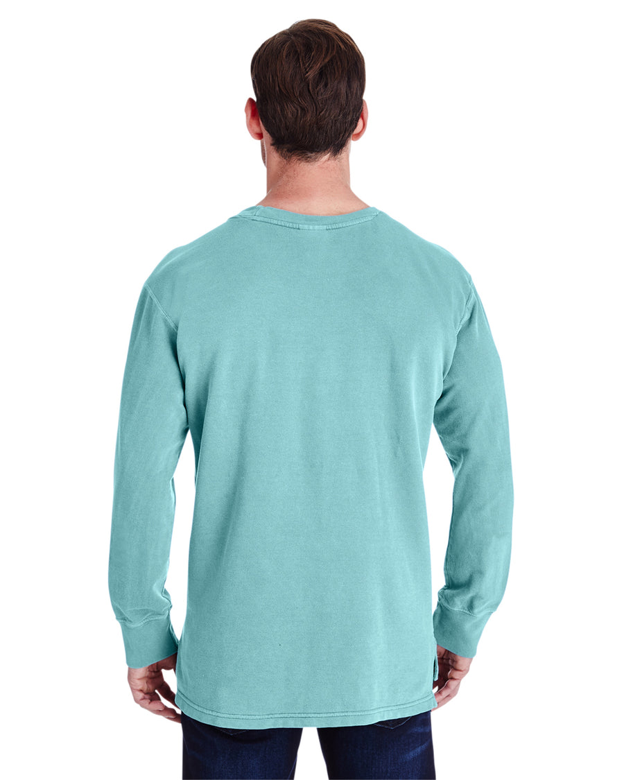 Unisex French Terry Crew With Pocket - Chalky Mint