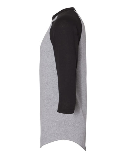Unisex 3/4-Sleeve Baseball Jersey - Athletic Heather / Black