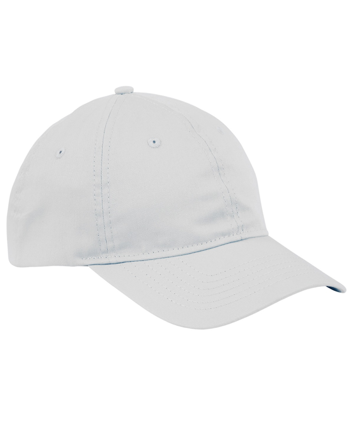 6-Panel Twill Unstructured Cap - White