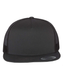 Yupoong 6006 - Unisex 5-Panel Flat Bill Trucker Cap - Charcoal