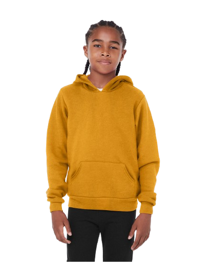 Youth Sponge Fleece Pullover Hoodie - Heather Mustard