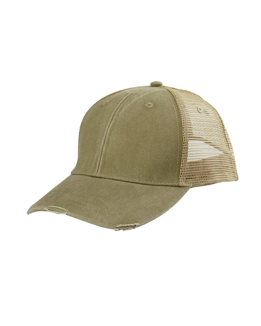 Distressed Ollie Cap - Khaki / Tan