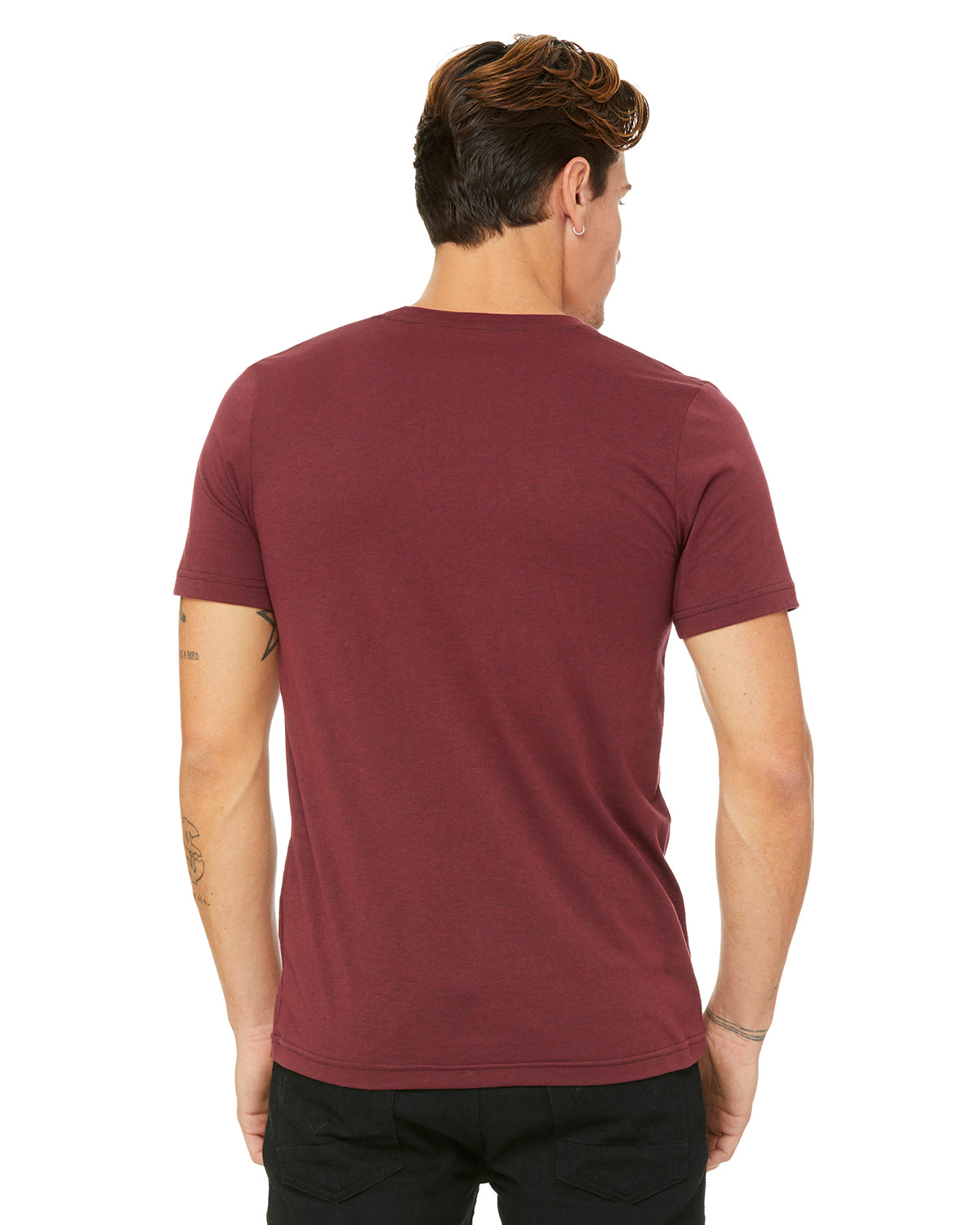 Unisex Triblend V-Neck T-Shirt - Cardinal Triblend