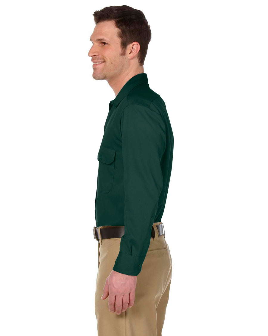 Unisex Long-Sleeve Work Shirt - Hunter Green
