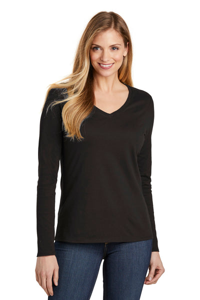 Women's Very Important Tee Long Sleeve V-Neck - Black