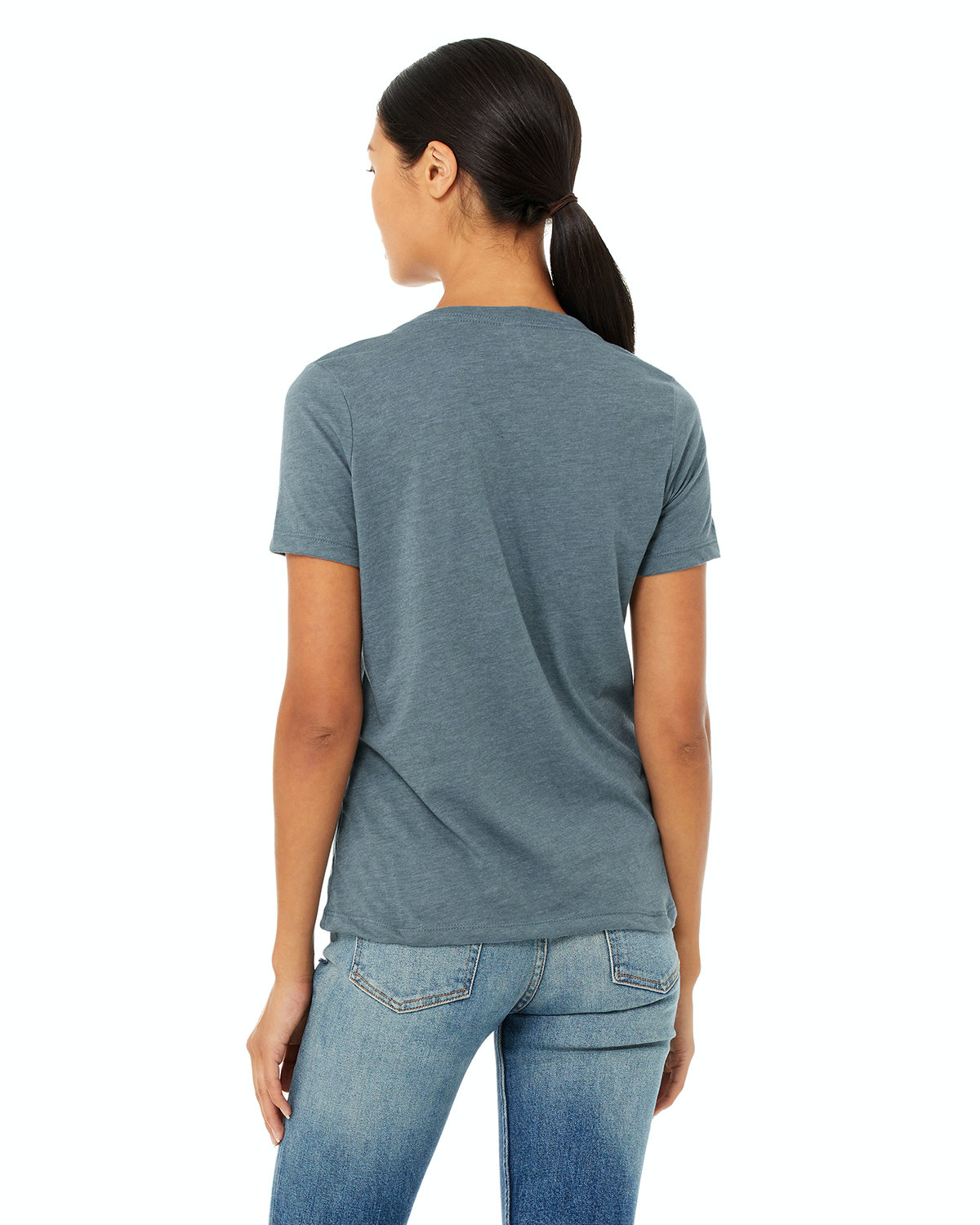 Women's Relaxed Jersey V-Neck T-Shirt - Heather Slate