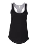 Women's Ideal Colorblock Racerback Tank - Black / Heather Gray