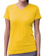 LAT 3507 - Women's V-Neck Fine Jersey T-Shirt - Yellow