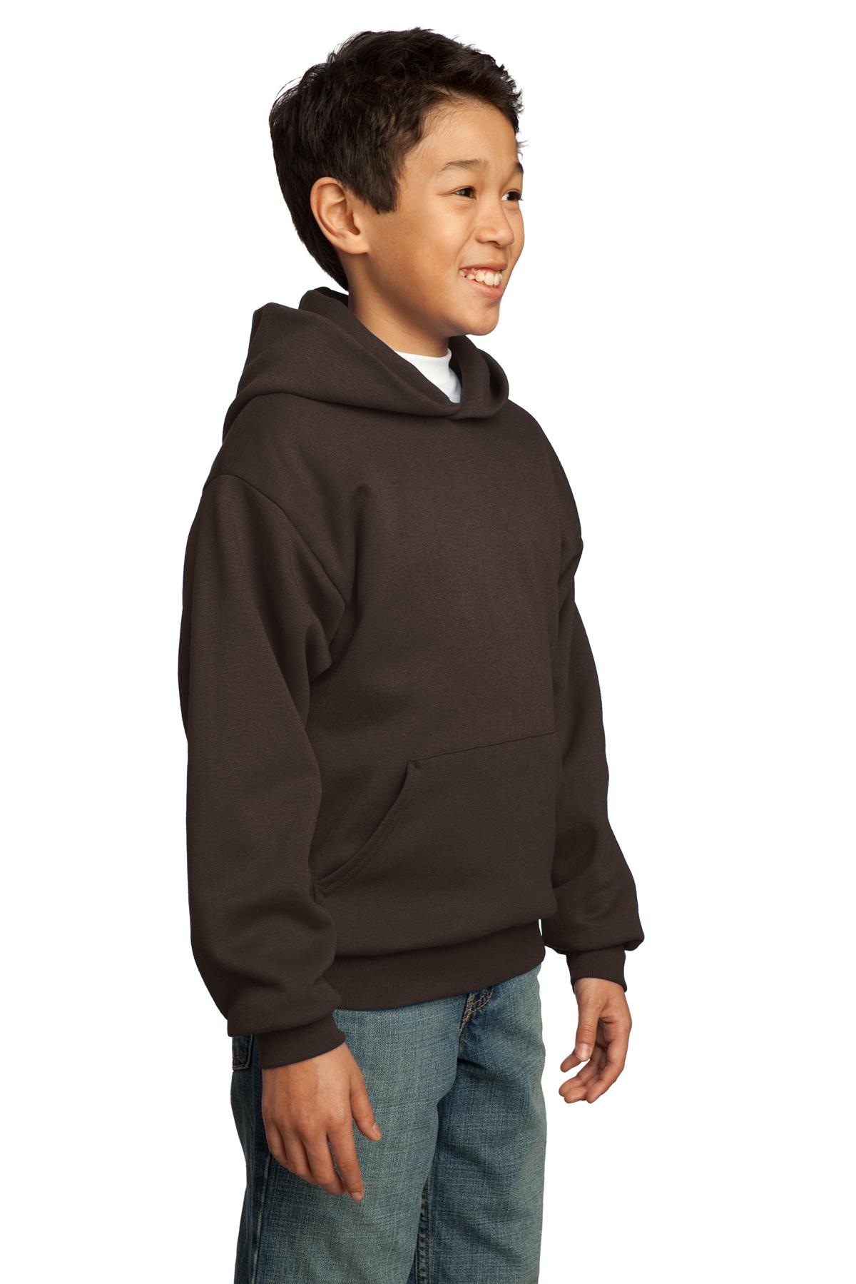 Youth Core Fleece Pullover Hoodie - Dark Chocolate Brown