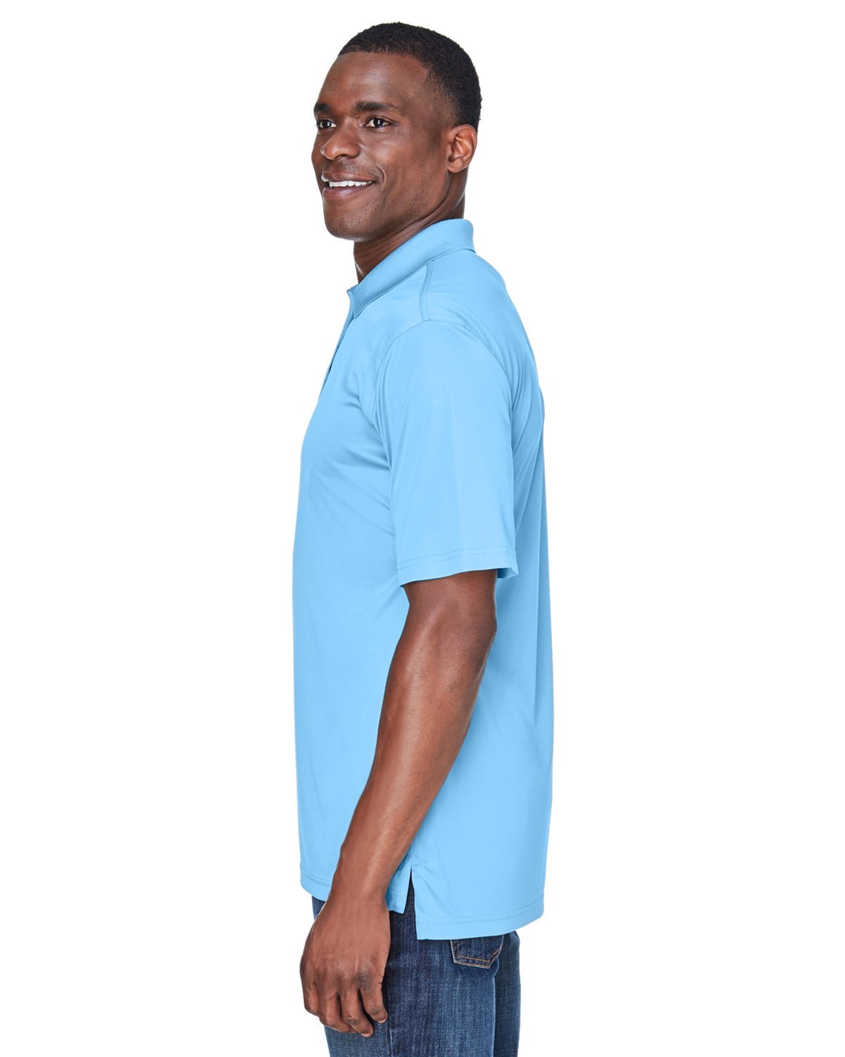 Men's Cool & Dry Sport Performance Interlock Polo - Columbia Blue