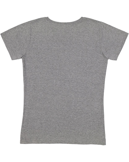 Women's V-Neck Fine Jersey T-Shirt - Granite Heather