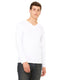 Bella + Canvas 3425 - Unisex Jersey Long-Sleeve V-Neck T-Shirt - White