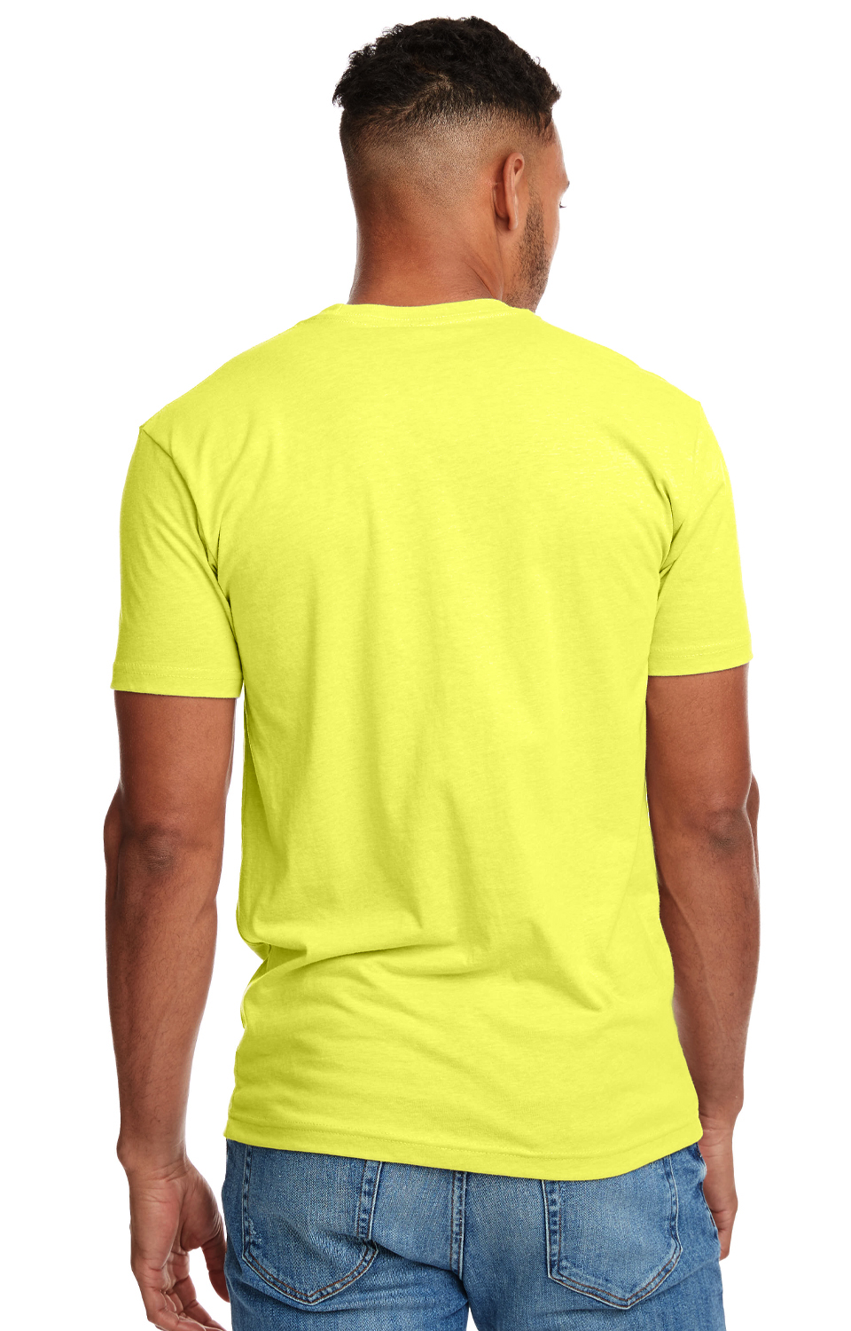 Unisex CVC Crewneck T-Shirt - Neon Yellow