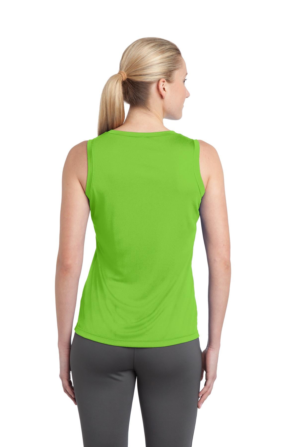 Women's Sleeveless PosiCharge Competitor V-Neck Tee - Lime Shock
