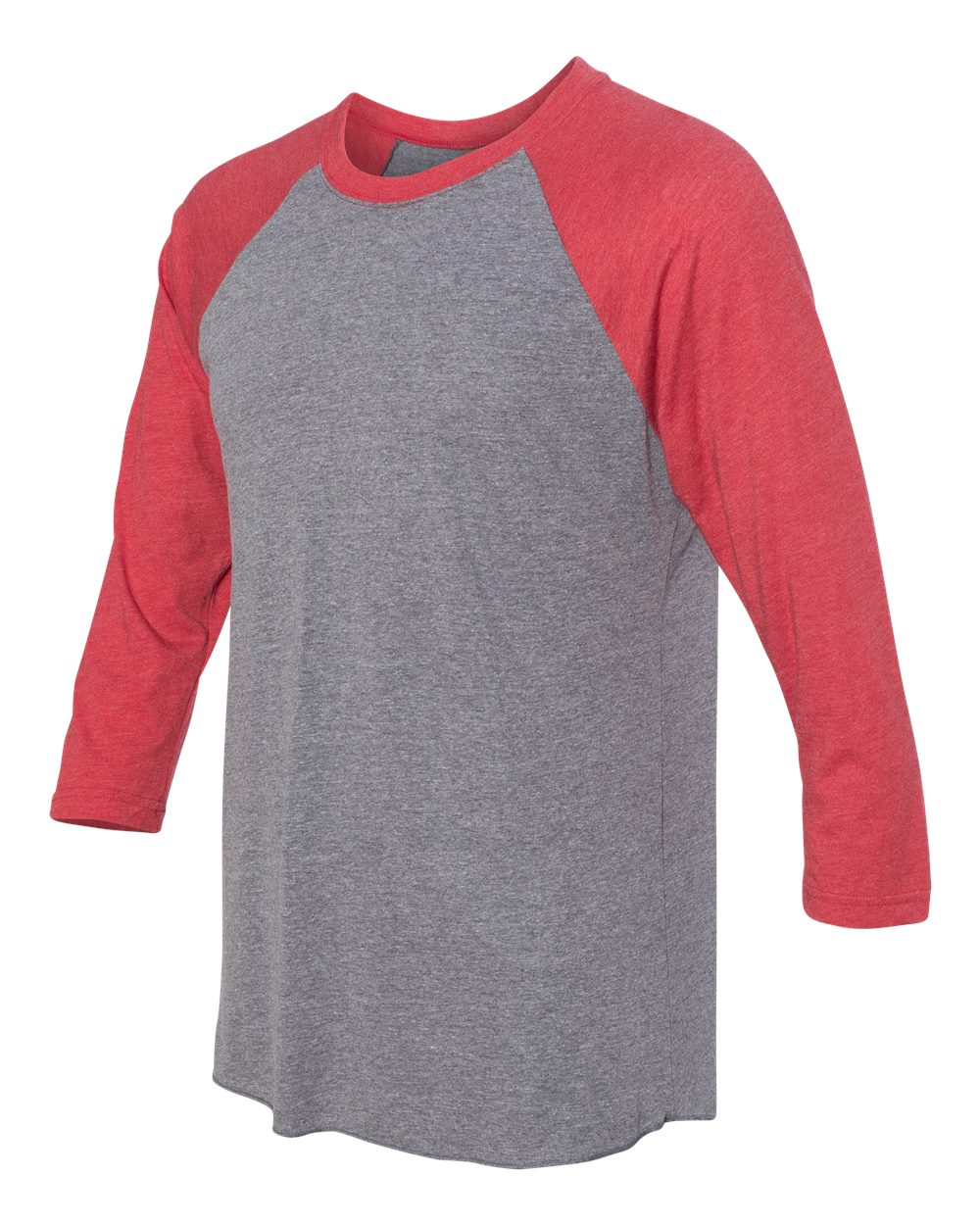 Unisex Triblend 3/4-Sleeve Raglan - Vintage Red / Premium Heather