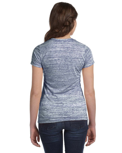 Women's Cotton/Polyester Tee - Navy Marble