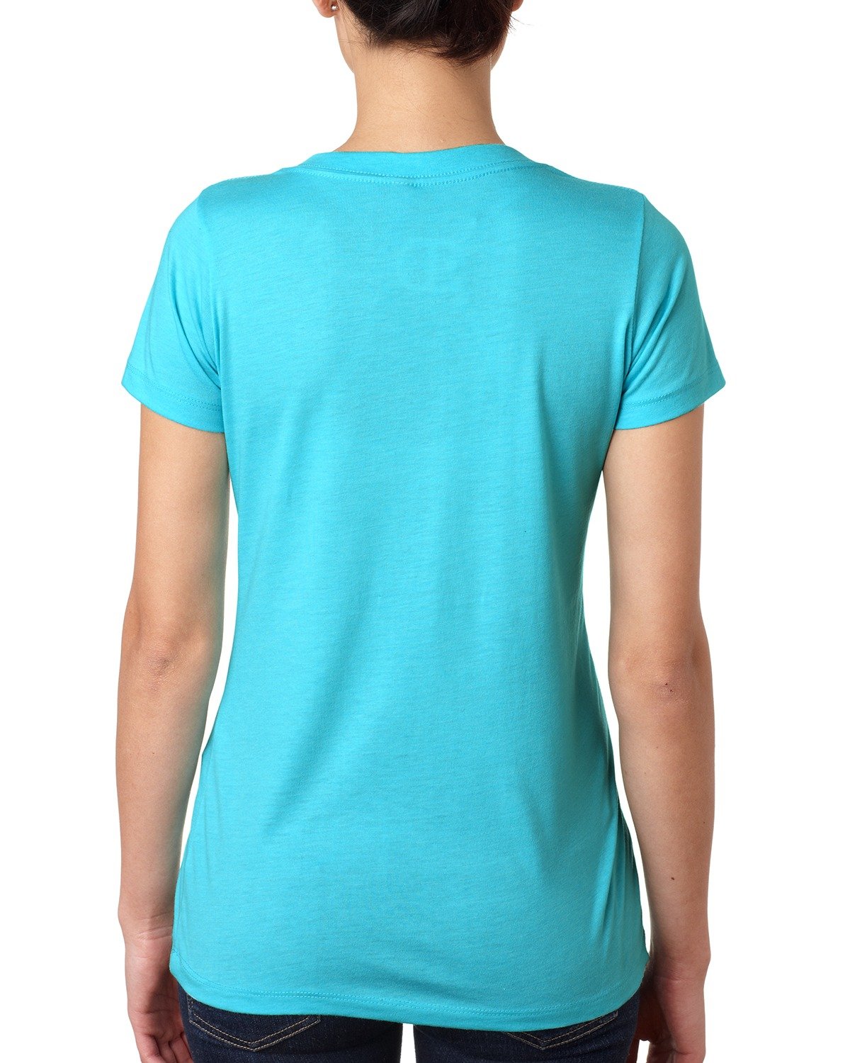 Women's Triblend Deep V - Tahiti Blue