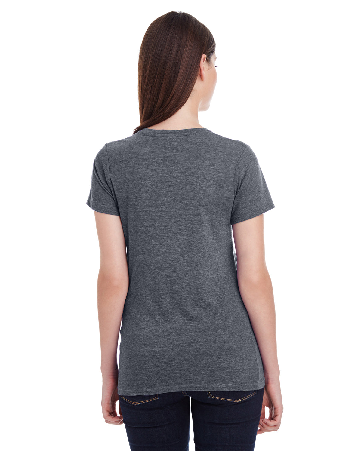 Women's Featherweight V-Neck T-Shirt - Heather Dark Gray