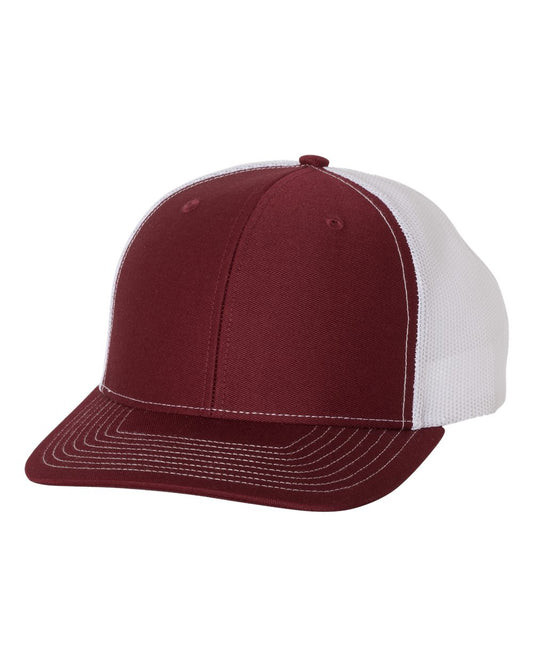 Snapback Trucker Cap - Cardinal / White