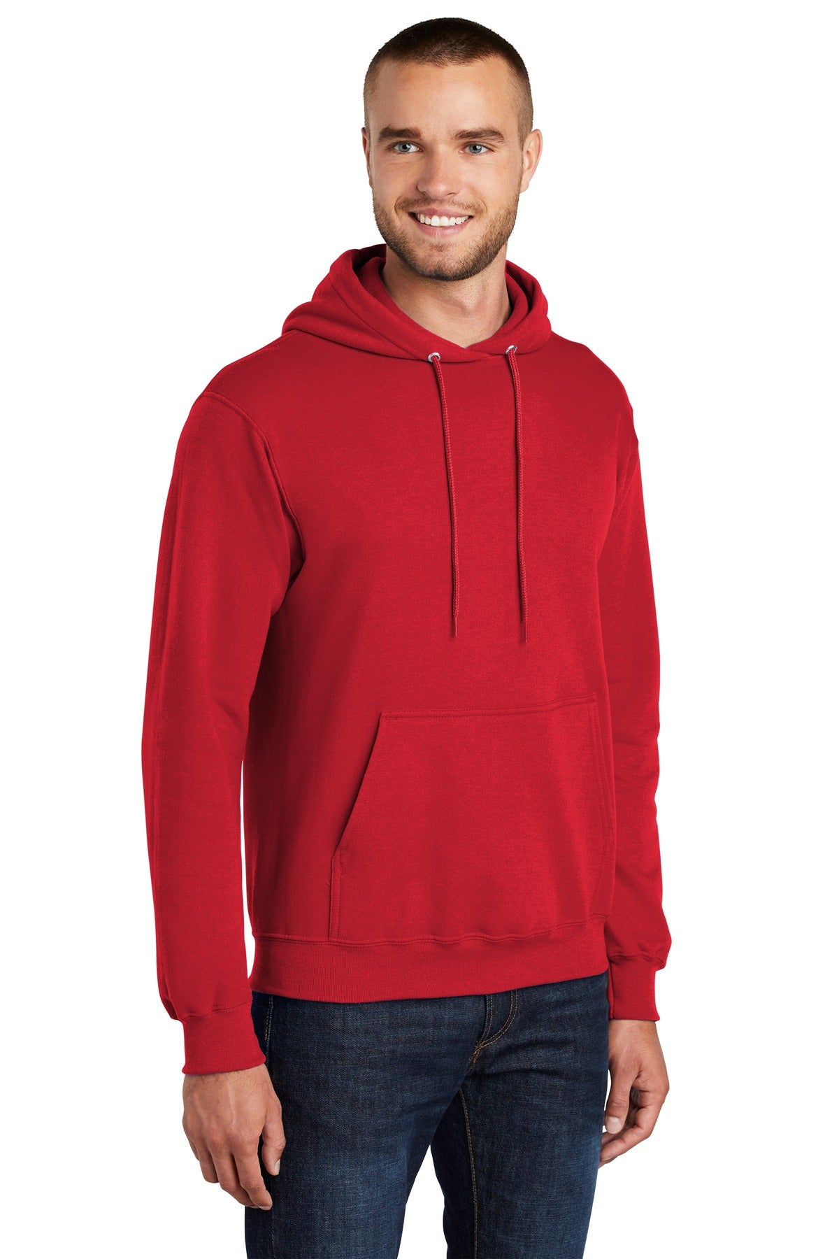 Unisex Tall Core Fleece Pullover Hoodie - Red