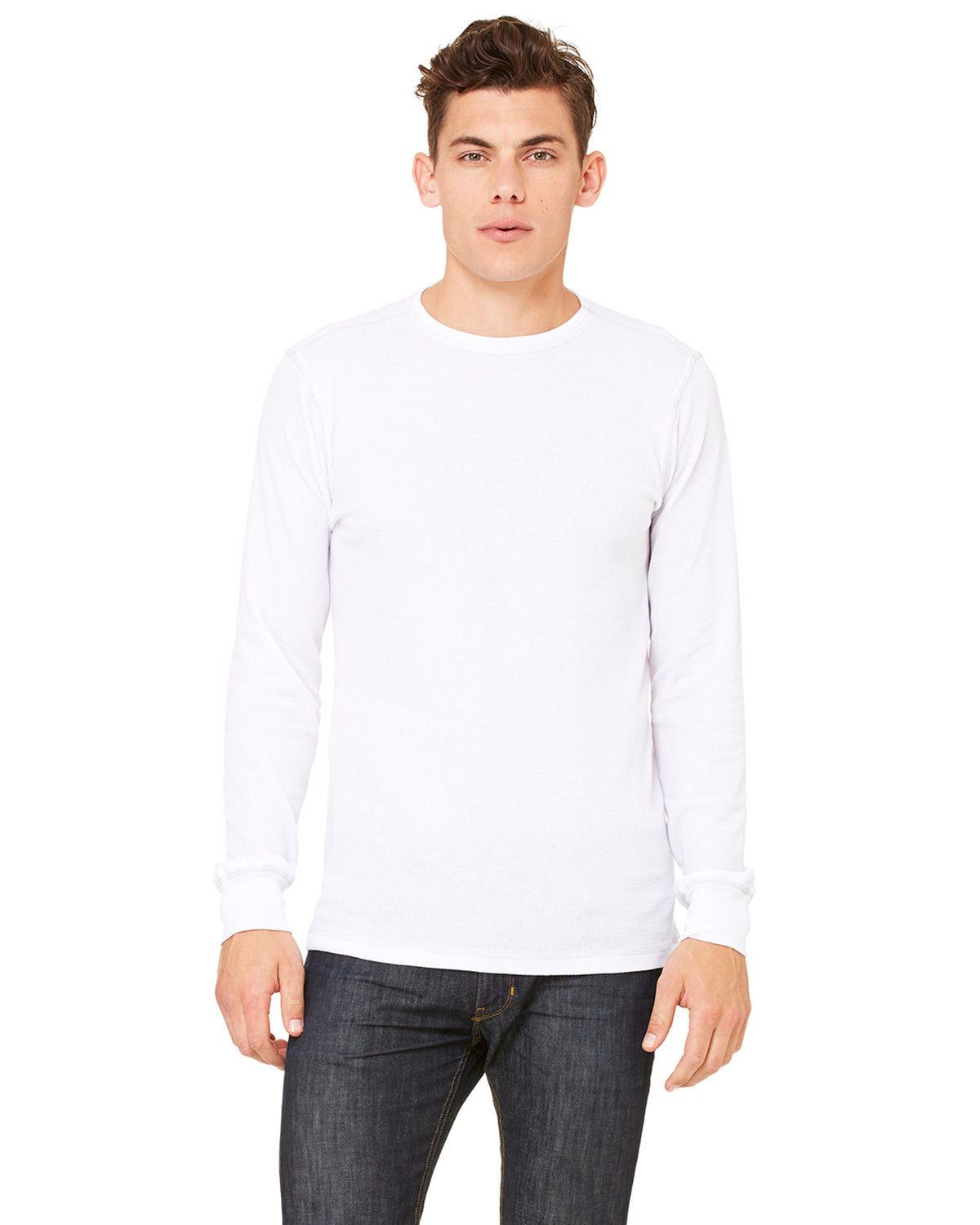 Men's Thermal Long-Sleeve T-Shirt - White / Gray