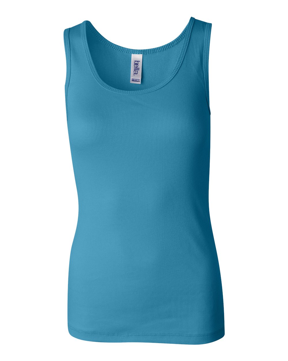 Women's 2x1 Rib Tank - Turquoise